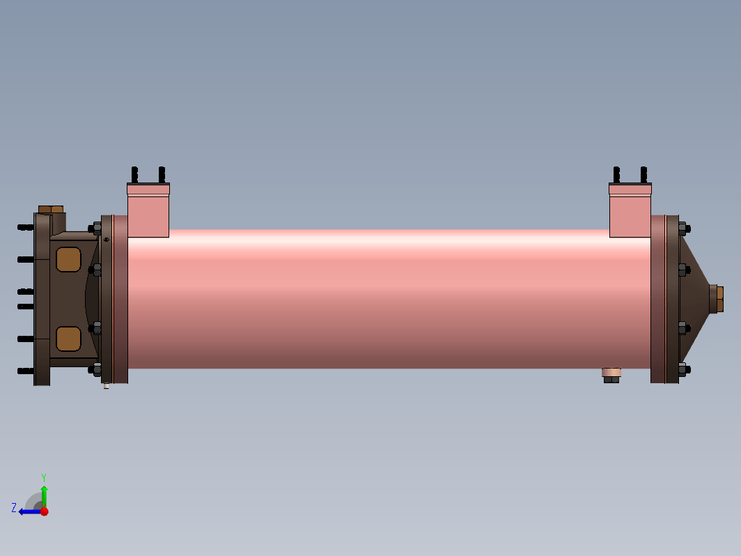 船舶水冷器三维SW2020带参