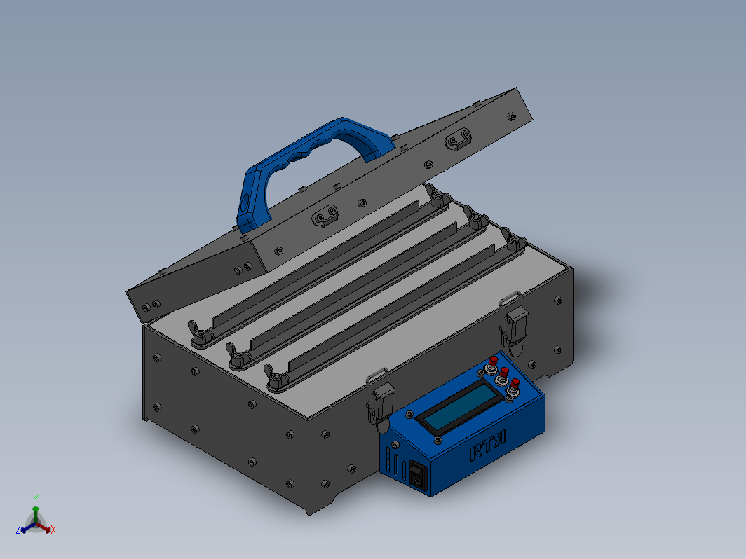 智能型电控箱3D数模图纸 Solidworks设计