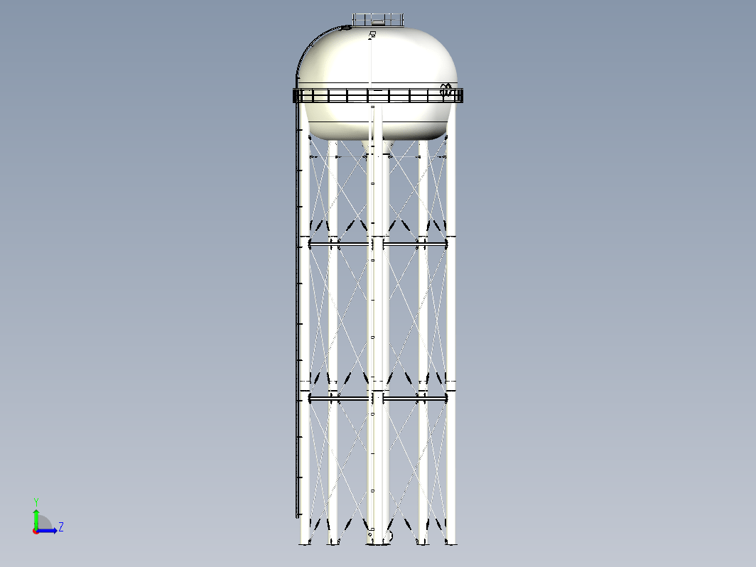 3节高架水塔3D模型