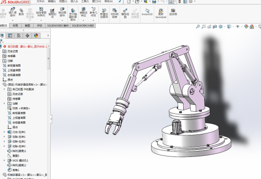 物料包装线模型码垛推动机构的设计三维SW2014带参+CAD+说明缩略图