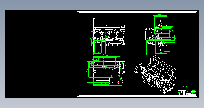 CA3265发动机缸体CAD