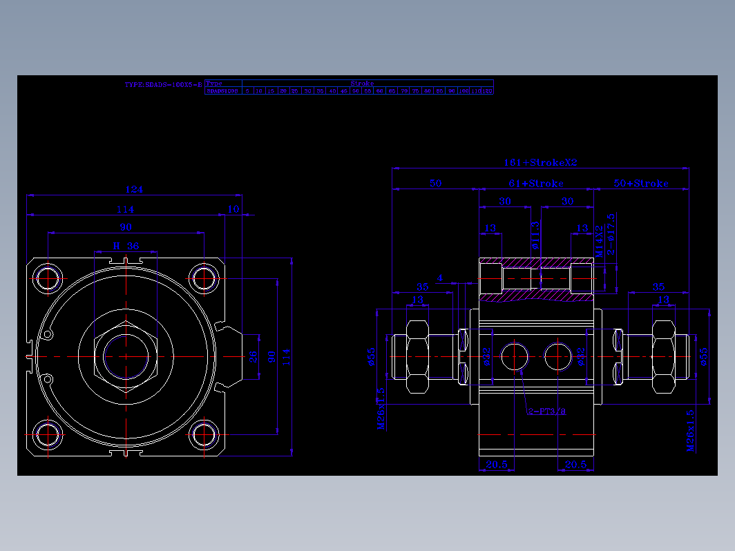 SDA气缸 83-SDAD-100-SW