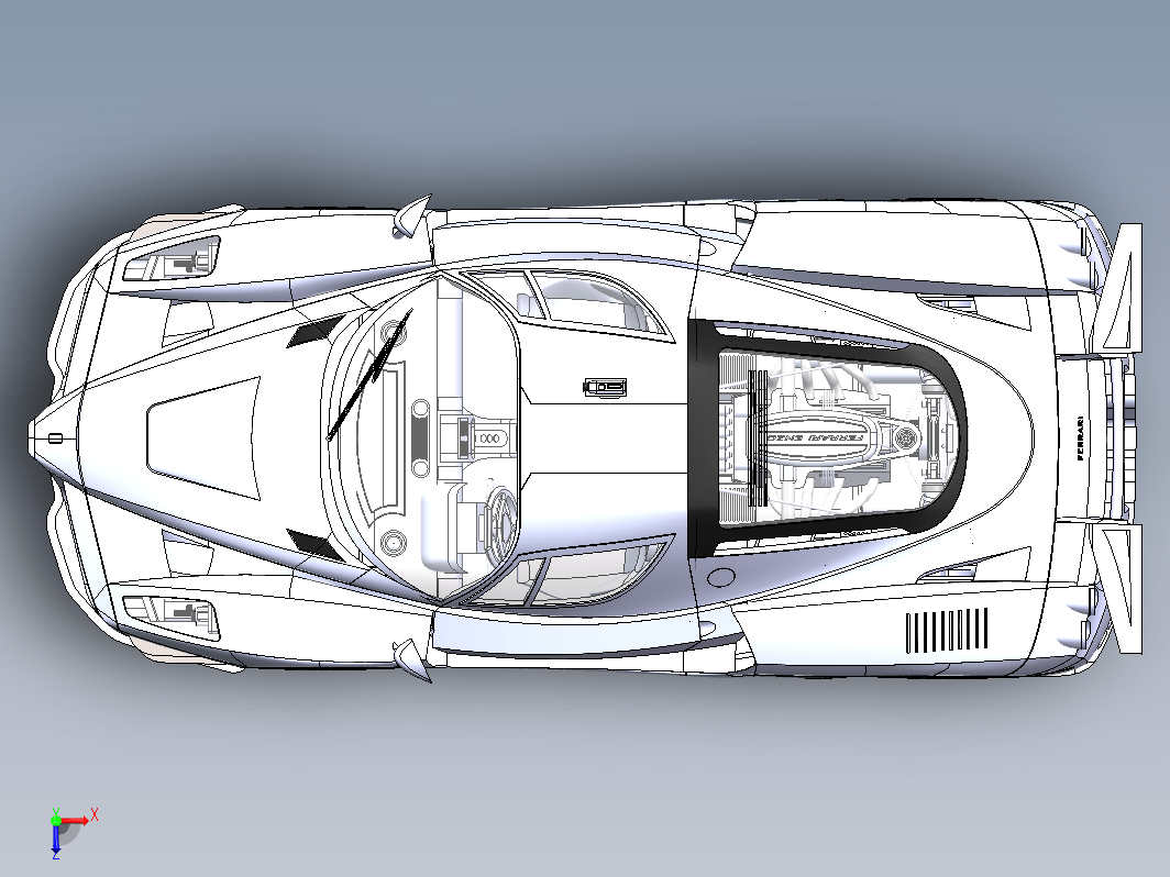 Solidworks设计的法拉利恩佐 