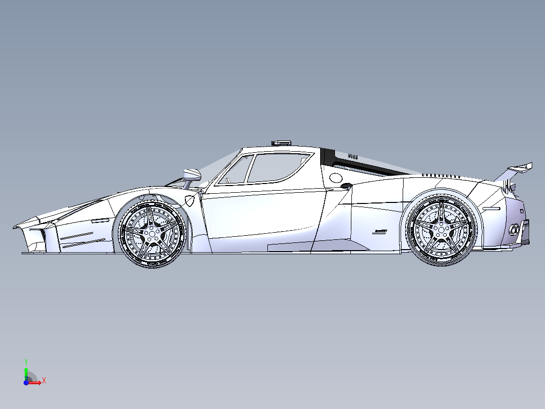 Solidworks设计的法拉利恩佐 