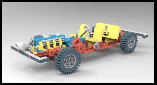 Lego 853汽车底盘拼装玩具
