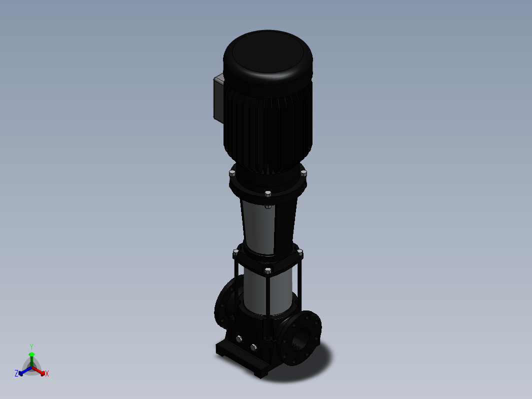 Solidworks格兰富水泵