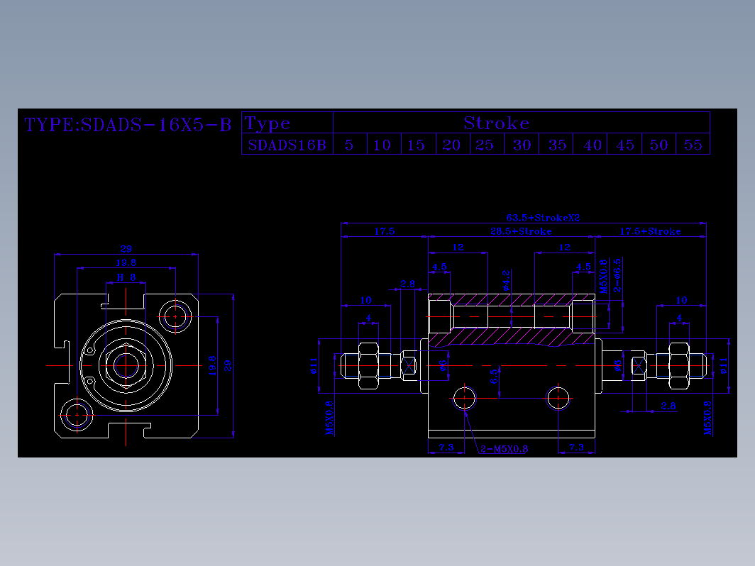 SDA气缸 83-SDAD-16-SW