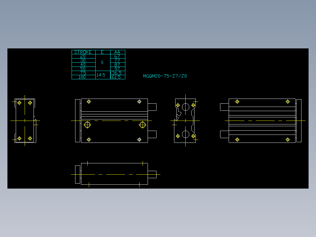 气缸 mgq20