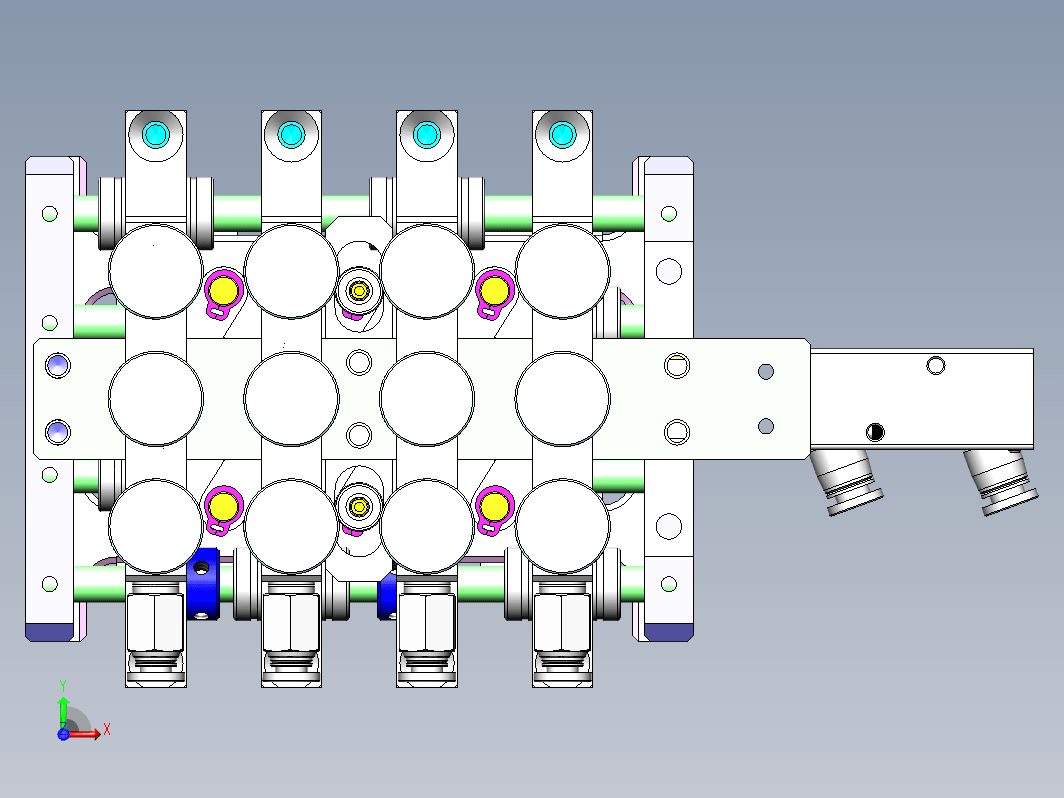 气缸变距分距机构等距机构，气动上料吸抓取