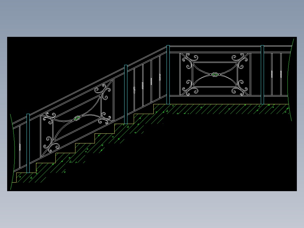 CAD室内设计施工-楼梯 FH10B004