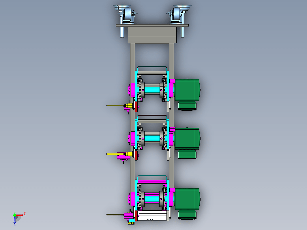 Pallet conveyor三层托盘输送机