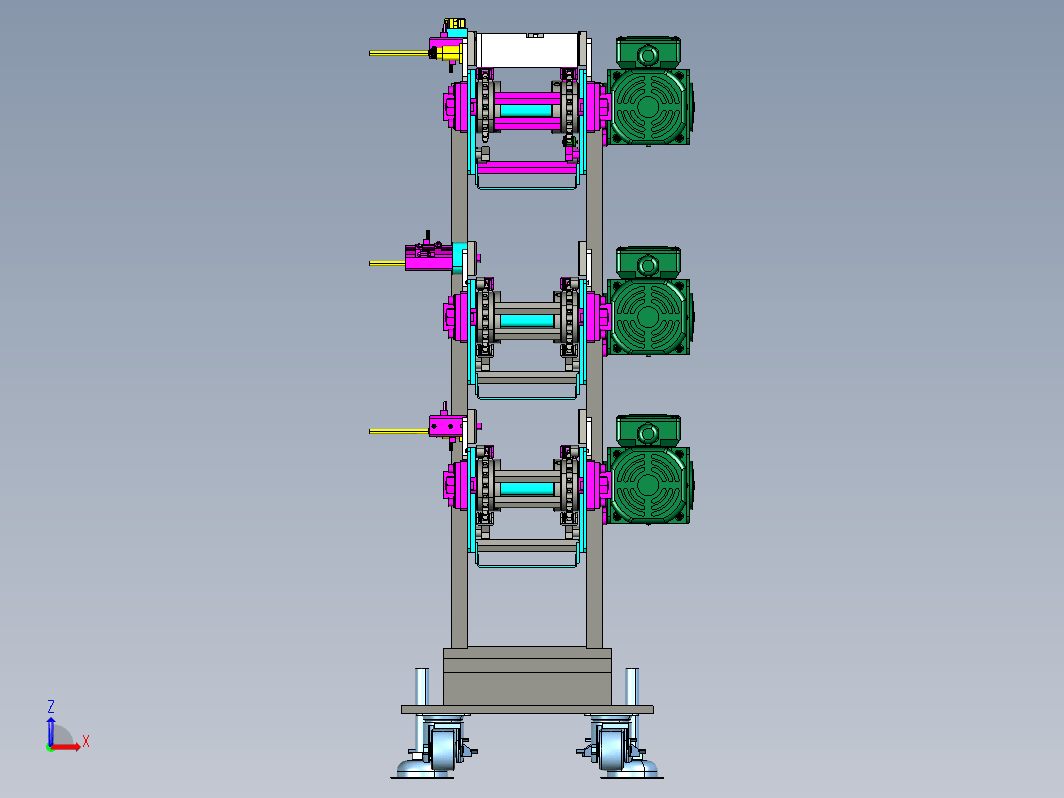 Pallet conveyor三层托盘输送机