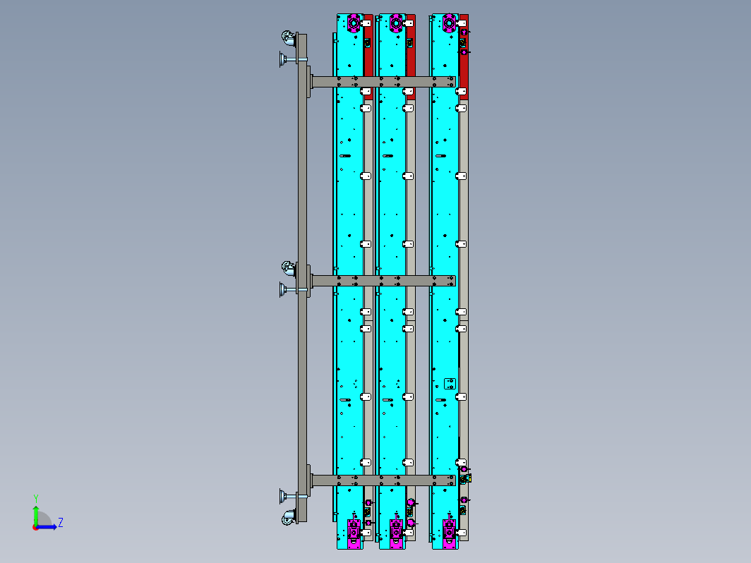 Pallet conveyor三层托盘输送机