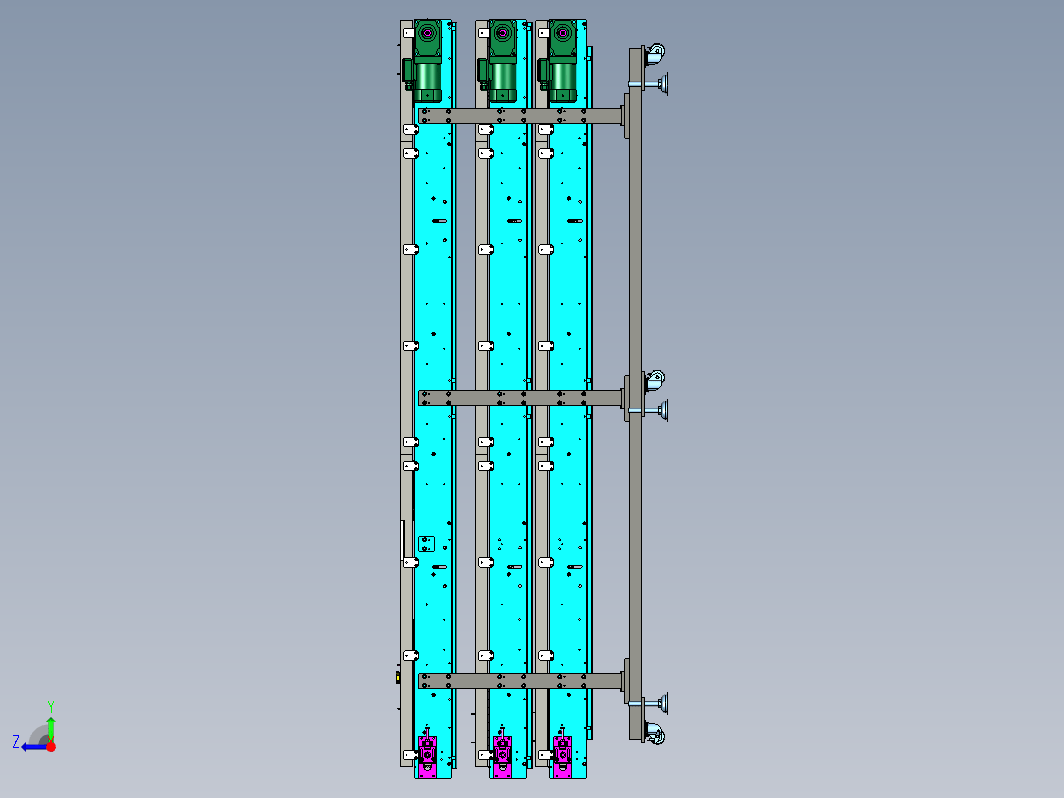 Pallet conveyor三层托盘输送机