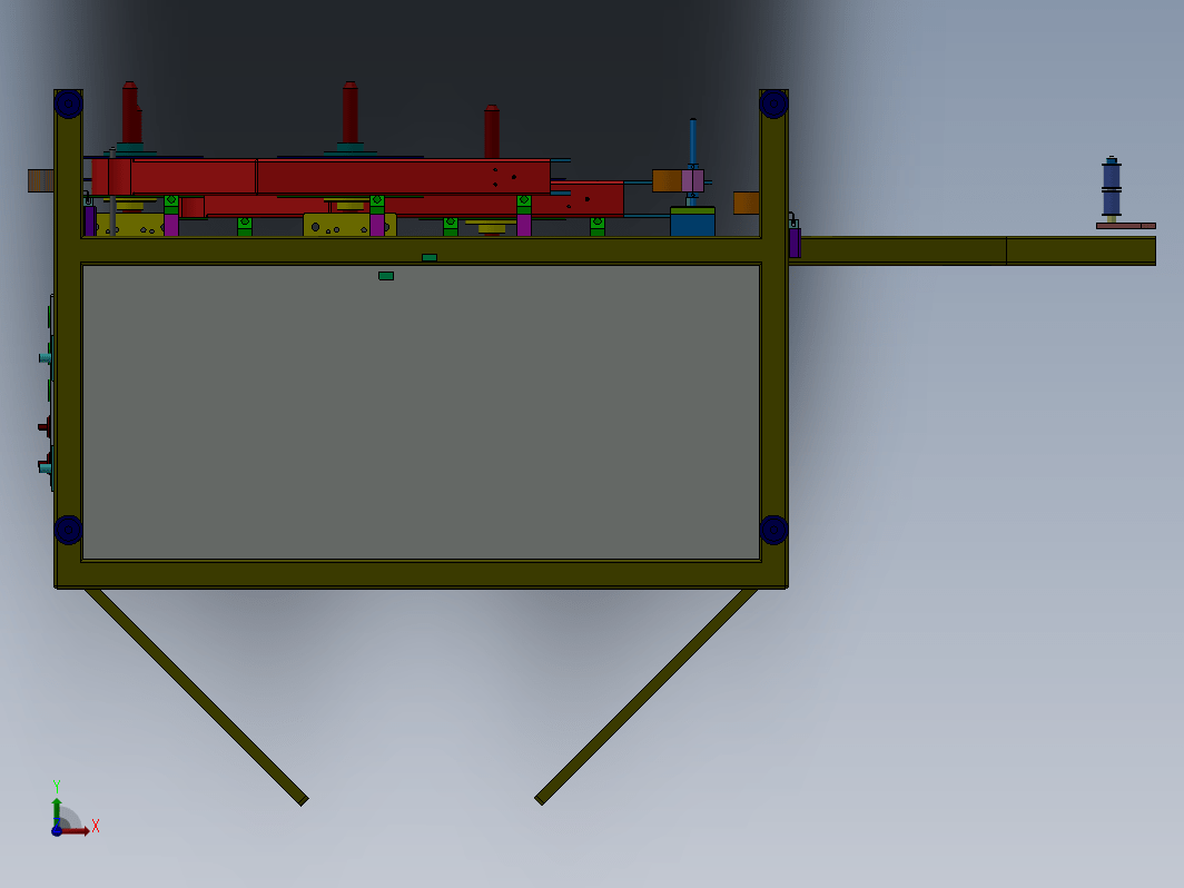 立式收放料架3D数模图纸 Solidworks设计 附x_t格式