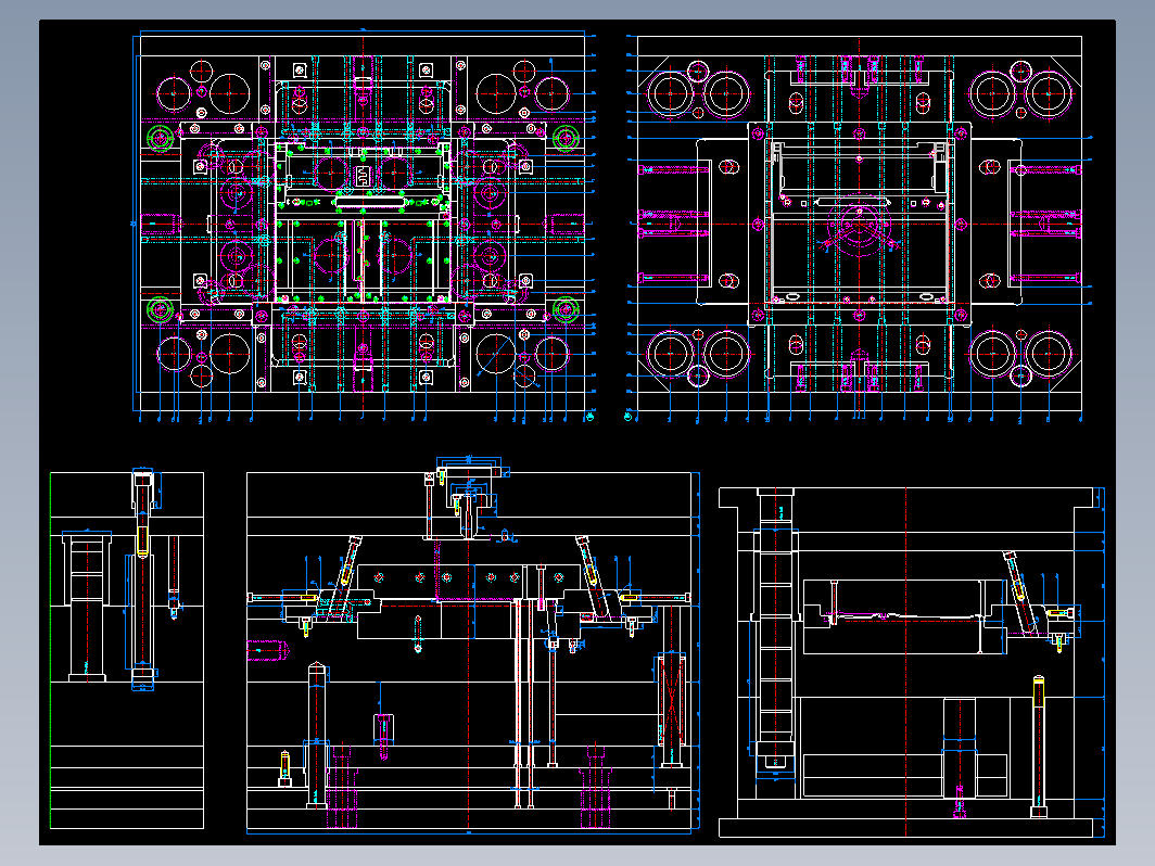 模具结构图—065行位司筒板