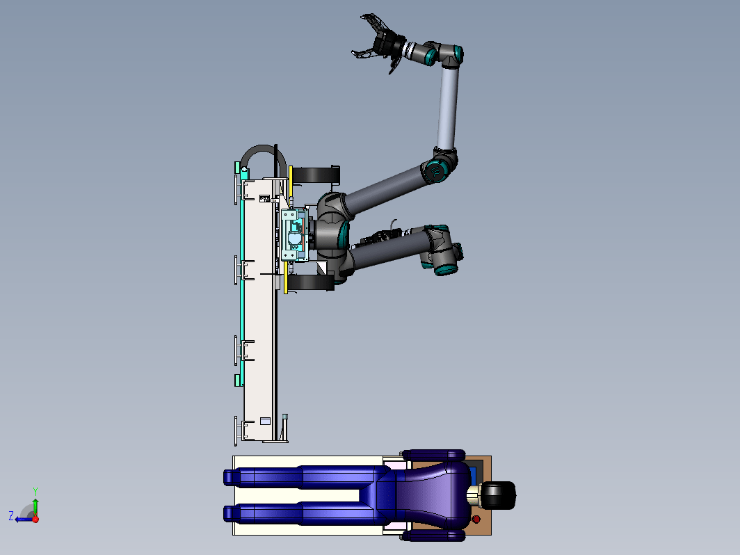 双工位抓取作业机械手模型