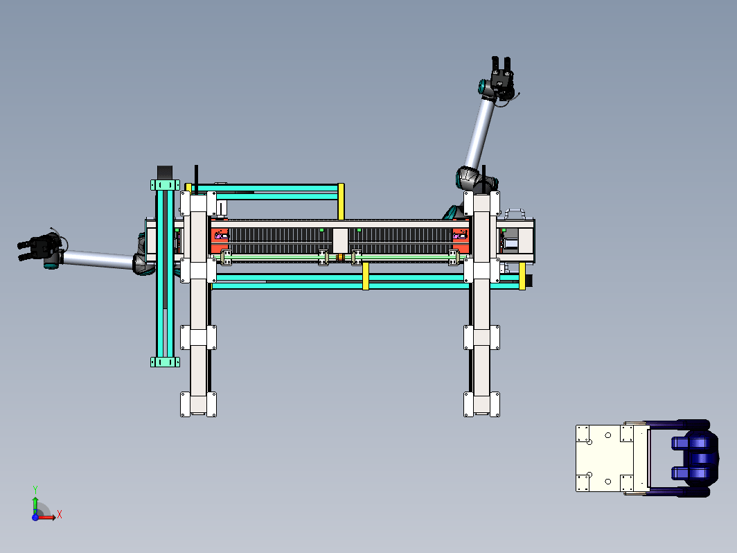 双工位抓取作业机械手模型