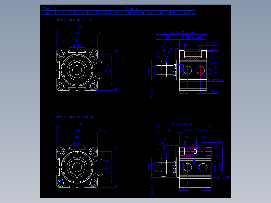 SDA气缸 83-SDA-32-BZW