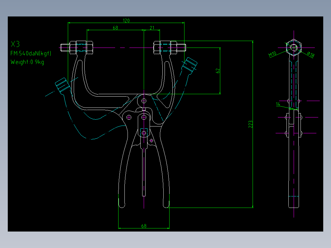 快速钳夹肘夹卡钳-X3