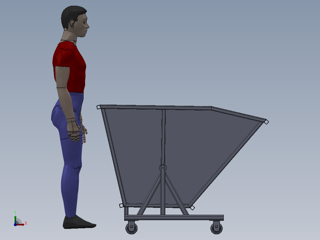 tilting斜口运输斗车3D图纸 Solidworks设计 附STEP x_t