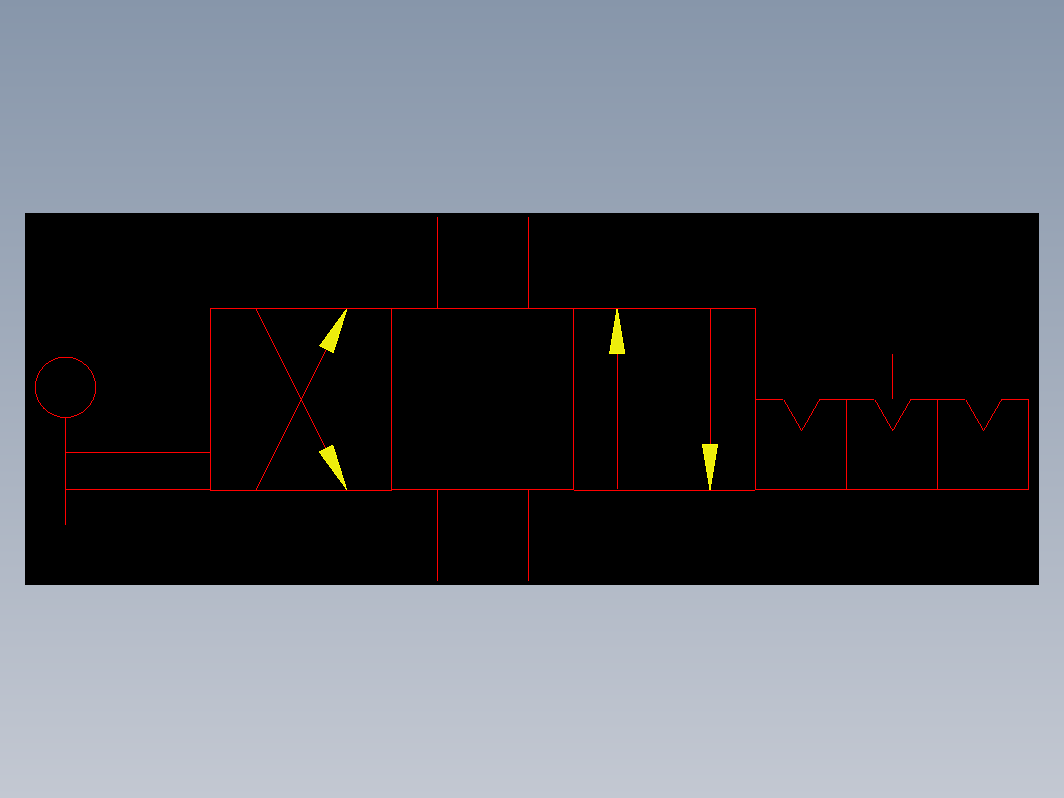 液压元件符号库-三位换向阀