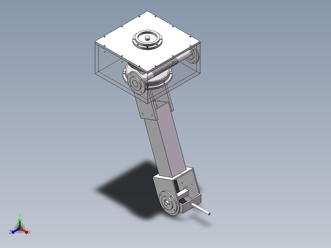 大型闸门喷砂除锈装备设计三维SW2016带参+CAD+说明