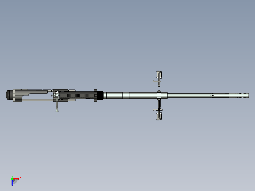 狙击枪游戏道具模型 PROE设计