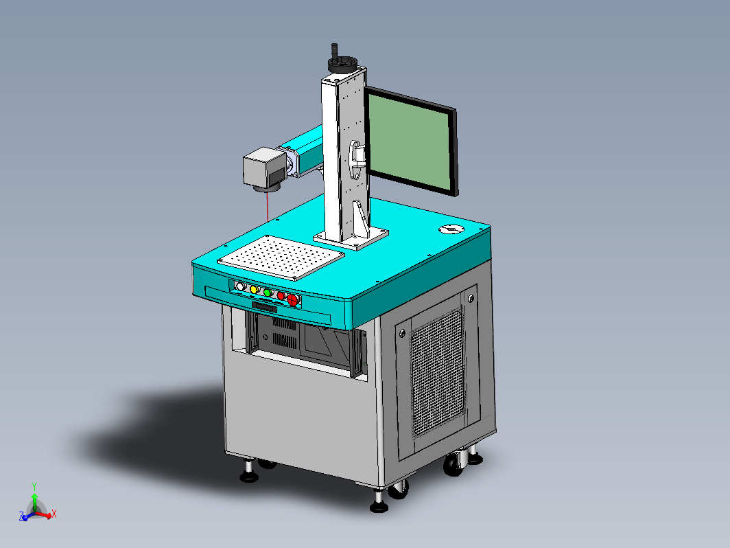 光纤打标机3D模型