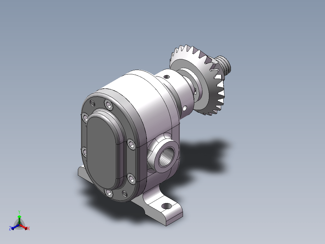 齿轮泵三维图以及CAD图