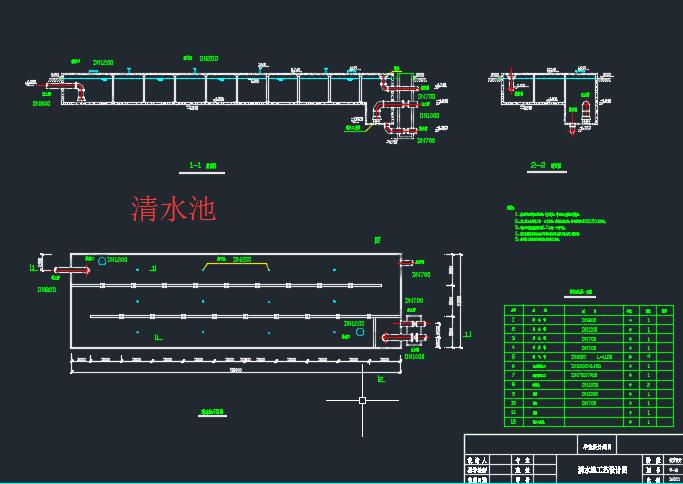 18万m3／d净水厂设计+CAD+说明