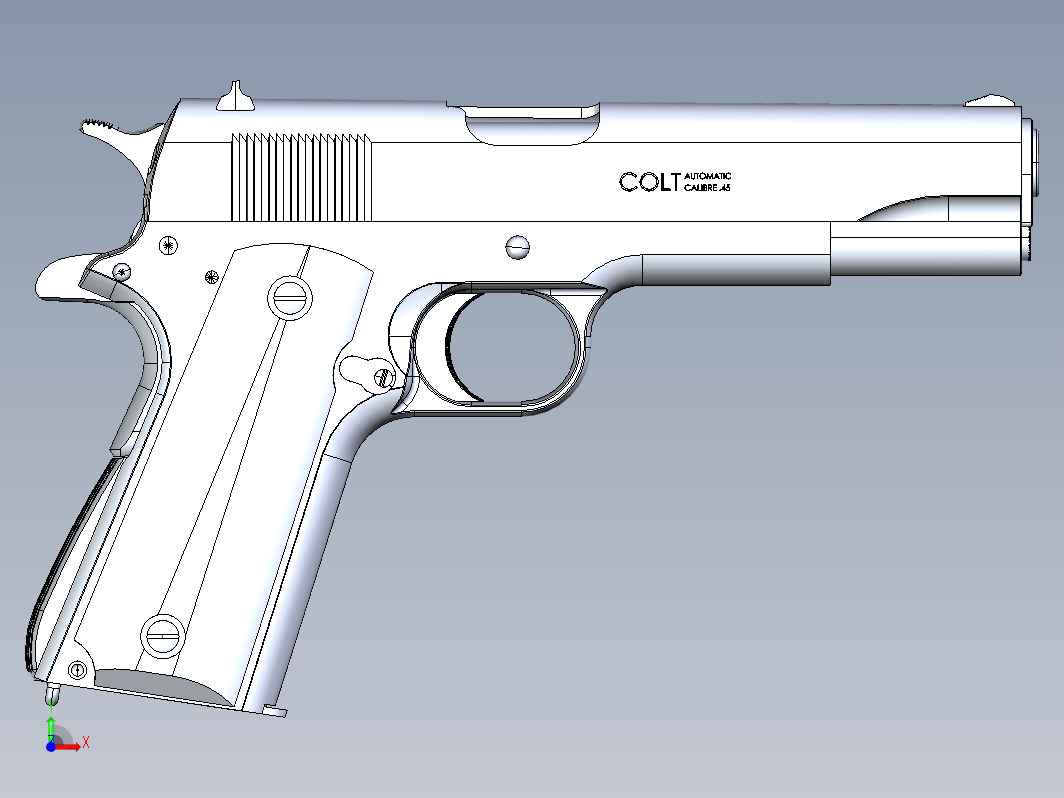 1035M4半自动手枪CATIAV5R21设计