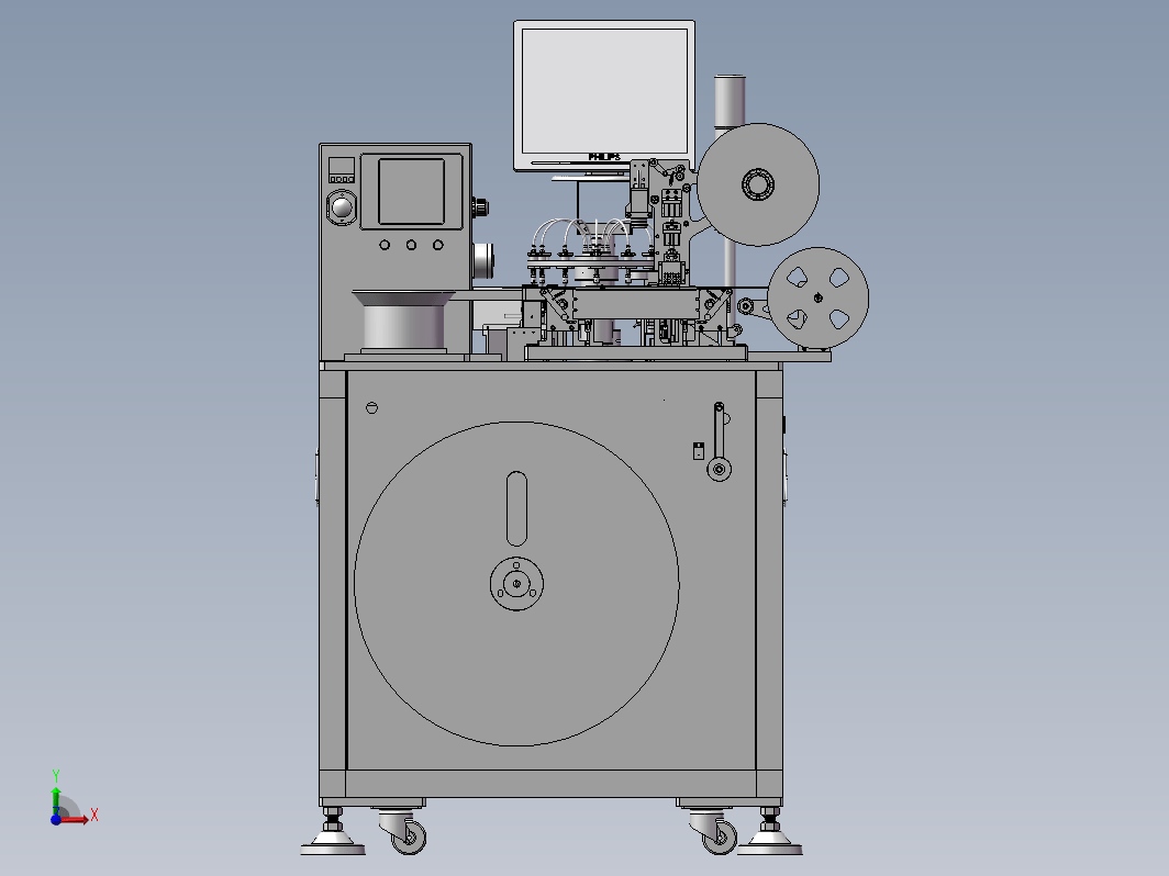 高速SMD编带设备包装机 3D模型（ProE_Creo.Elements设计，提供step(stp)_Asm_Prt文件2