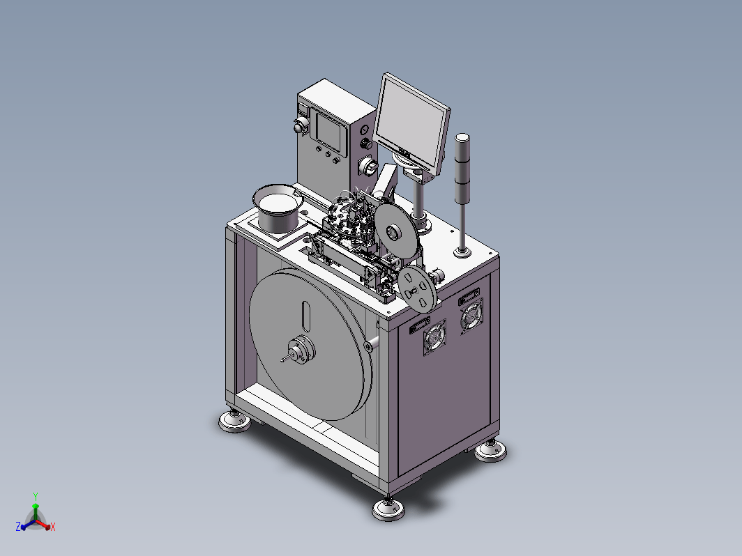 高速SMD编带设备包装机 3D模型（ProE_Creo.Elements设计，提供step(stp)_Asm_Prt文件2