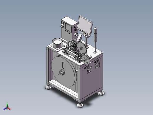 高速SMD编带设备包装机 3D模型（ProE_Creo.Elements设计，提供step(stp)_Asm_Prt文件2缩略图