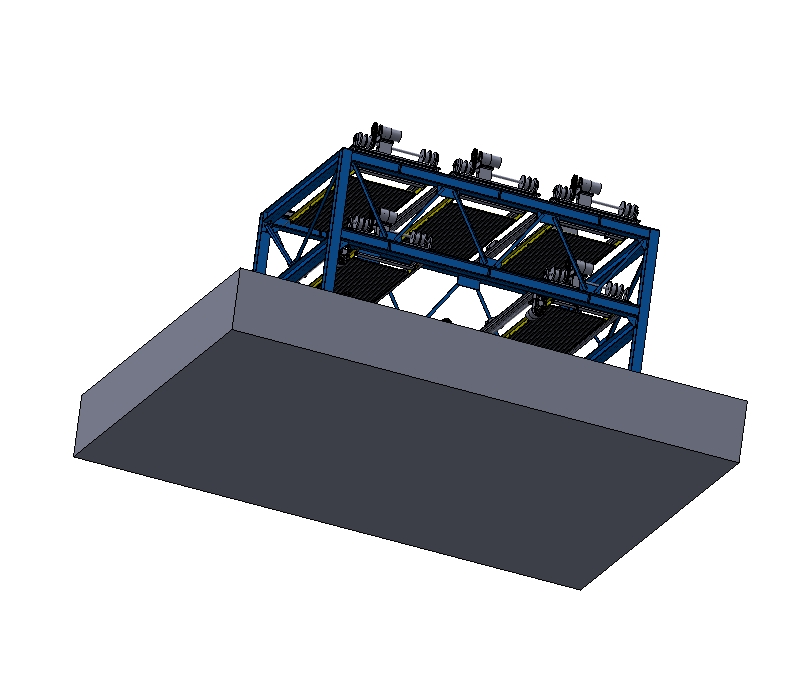 3层立体车库模型三维SW2016带参