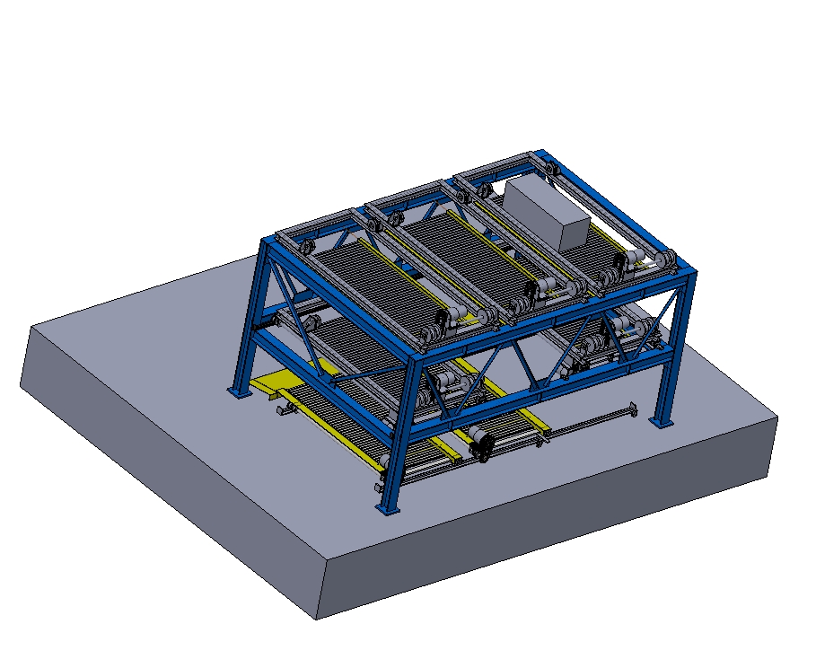 3层立体车库模型三维SW2016带参