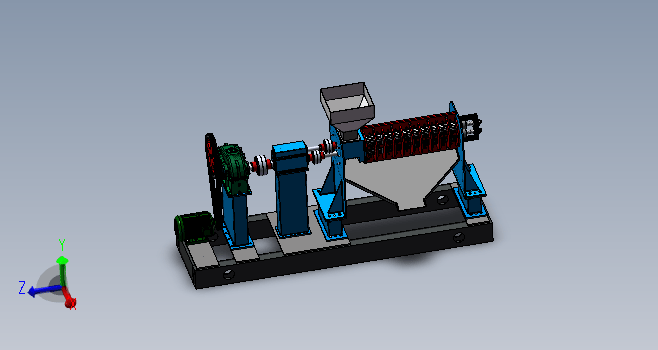 双螺杆榨油机设计（双螺旋榨油机）三维SW2018带参+CAD+说明