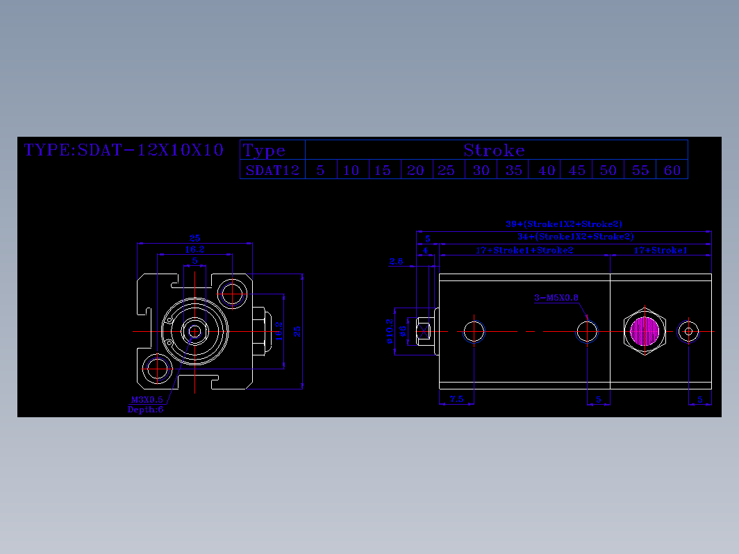 SDA气缸 83-SDAT-12-BZN