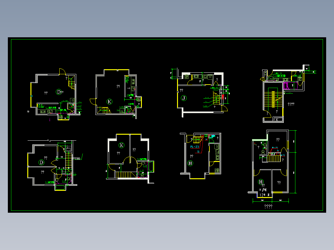 HDK户型排水管布置图