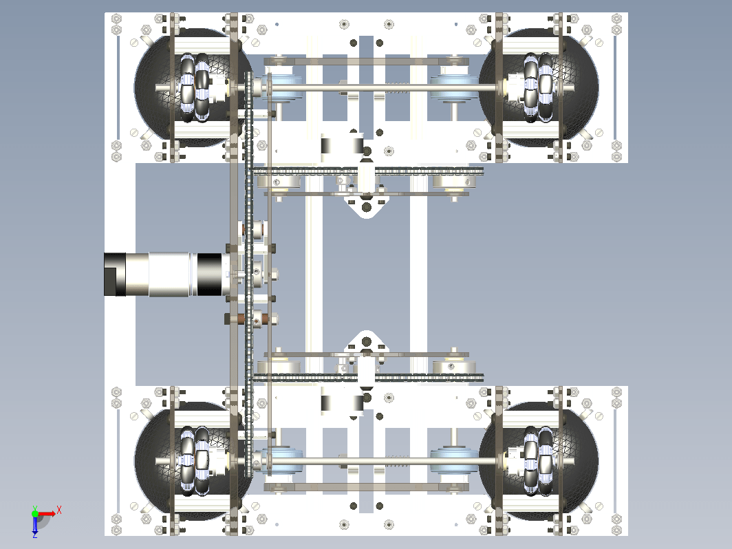 球驱动四轮比赛小车 FTC 4042 Ball Drive