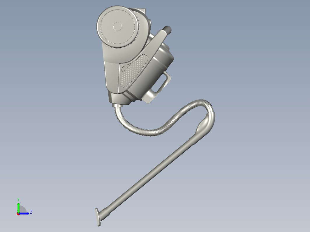 水过滤真空吸尘机造型设计三维Step+CAD+说明书