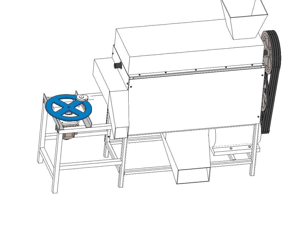 玉米脱粒机三维SW2020带参