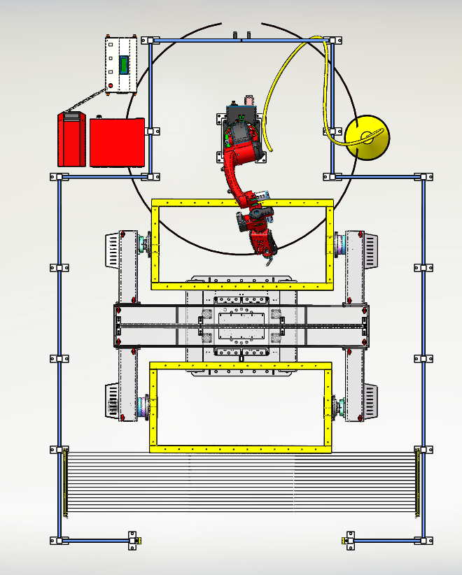 带六轴机器人三轴焊接平台 Three-axis welding platform