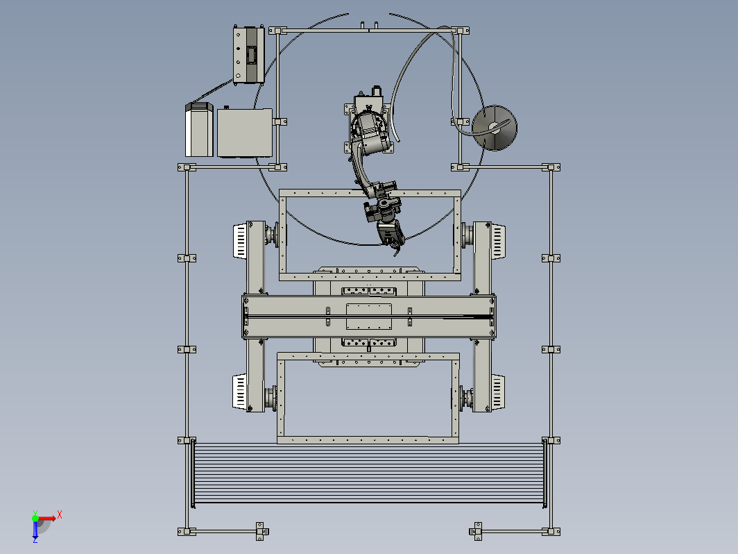 带六轴机器人三轴焊接平台 Three-axis welding platform