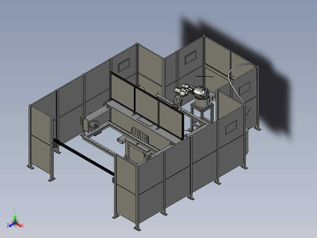 带六轴机器人三轴焊接平台 Three-axis welding platform