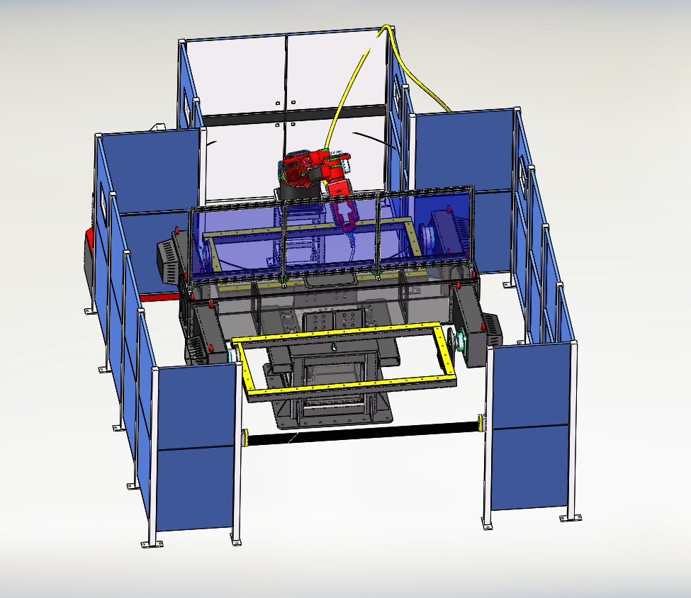 带六轴机器人三轴焊接平台 Three-axis welding platform