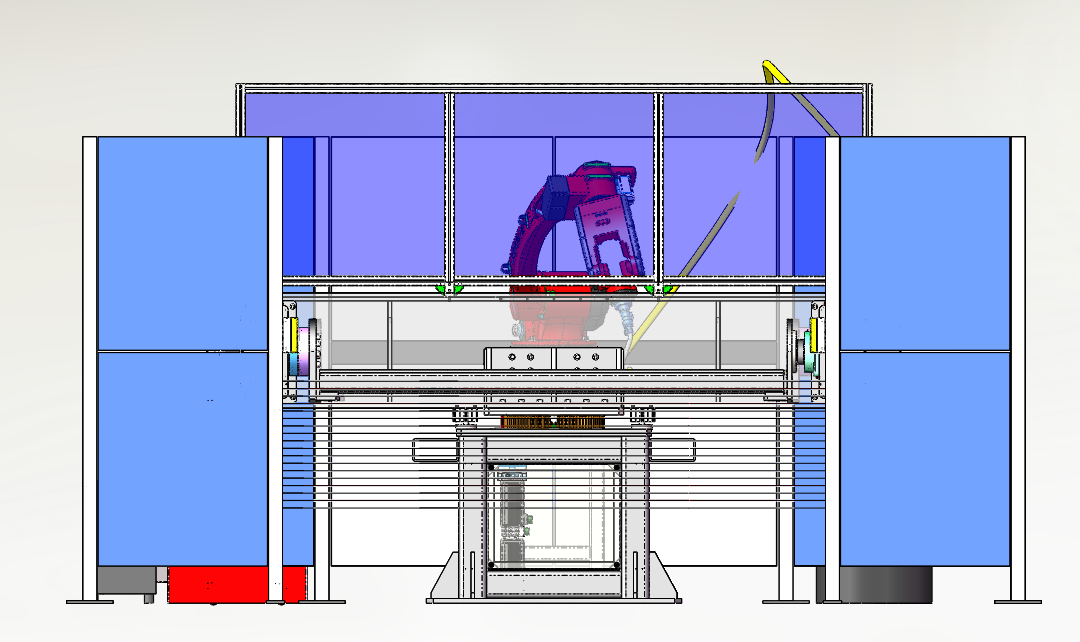 带六轴机器人三轴焊接平台 Three-axis welding platform