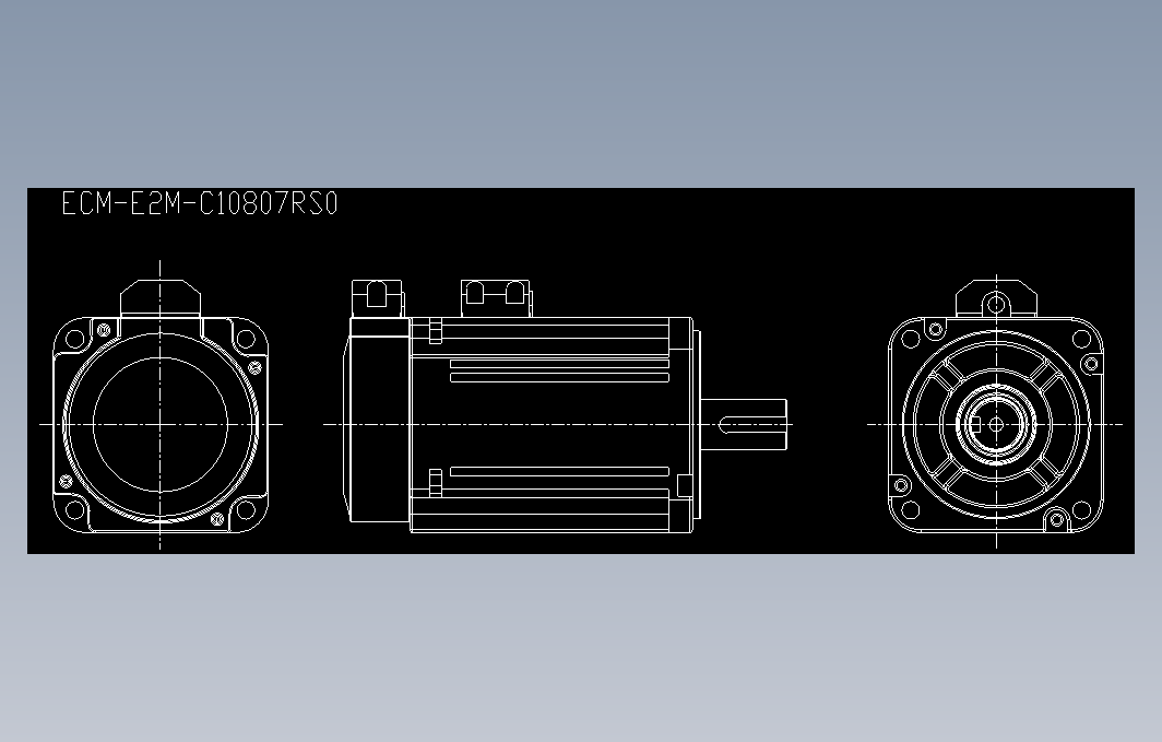 伺服电机400W、750W 80框号系列机种-1图纸