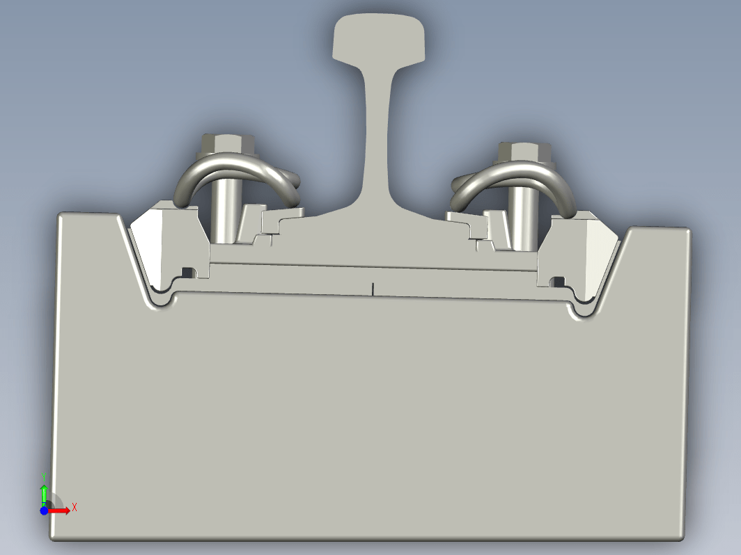 WJ-8C型轨道扣件系统step格式